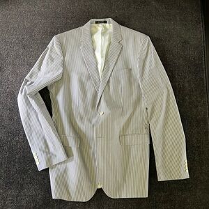 Hugo Boss 44L Blue with White Stripes sport coat